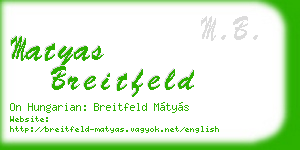 matyas breitfeld business card